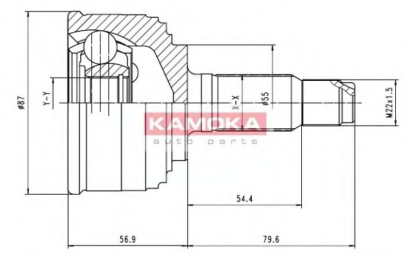 ШРУС с пыльником KAMOKA 6000