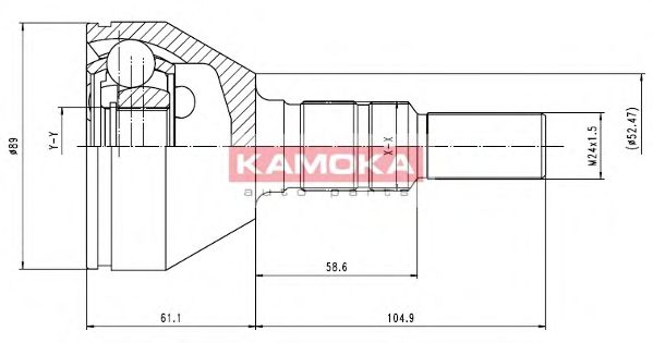 ШРУС с пыльником KAMOKA 6035