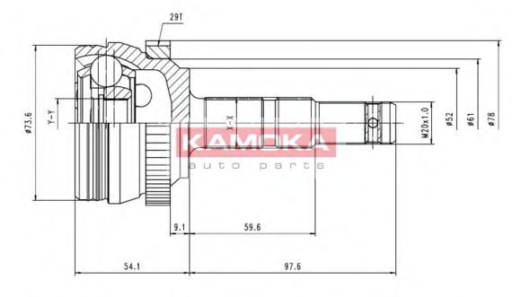 ШРУС с пыльником KAMOKA 6036