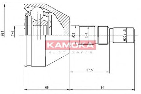 ШРУС с пыльником KAMOKA 6037