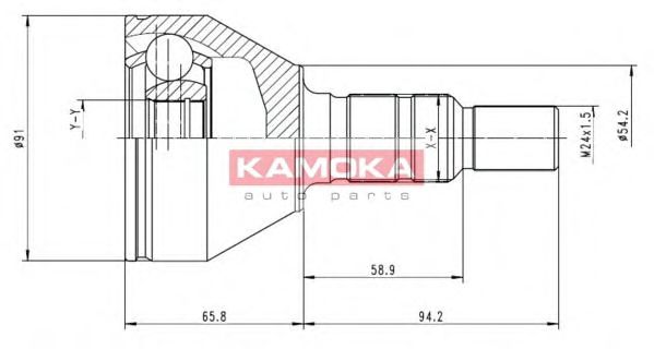 ШРУС с пыльником KAMOKA 6039