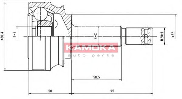 ШРУС с пыльником KAMOKA 6078