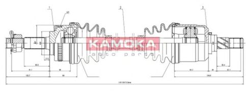 Полуось в сборе KAMOKA NI1138953A