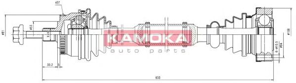 Полуось в сборе KAMOKA VW1138922A
