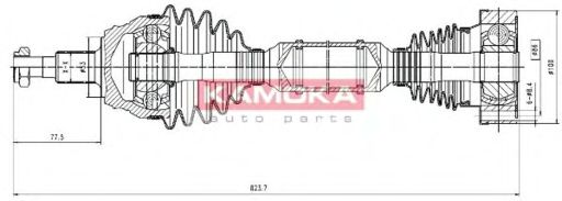 Полуось в сборе KAMOKA VW1138927