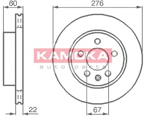 Тормозной диск KAMOKA 1031720