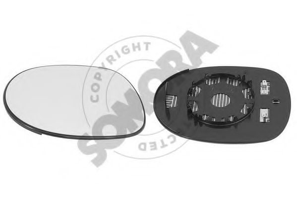 Стекло наружного зеркала Honda/Acura 76253SMGE31 Стекло наружного зеркала Honda/Acura 76253SMGE31