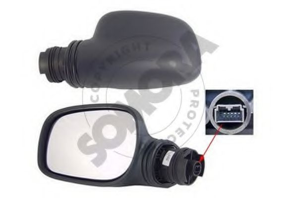 Наружное зеркало LAND ROVER CRB111510PMD