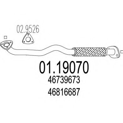 Приемная труба глушителя MTS 01.19070