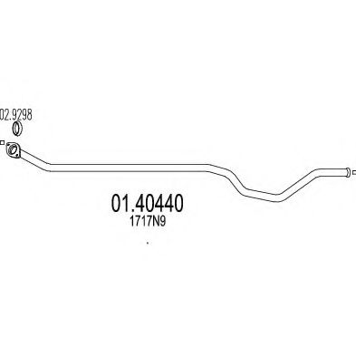 Приемная труба глушителя MTS 01.40440