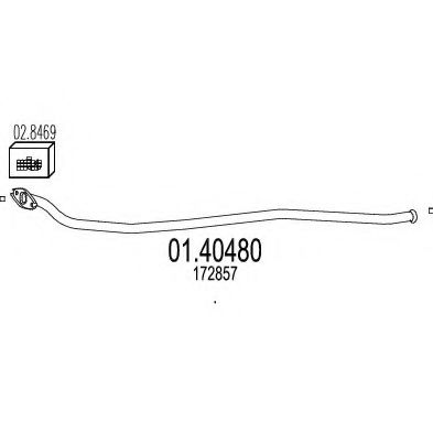 Приемная труба глушителя MTS 01.40480