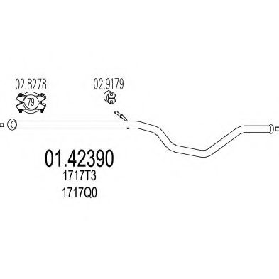 Приемная труба глушителя MTS 01.42390