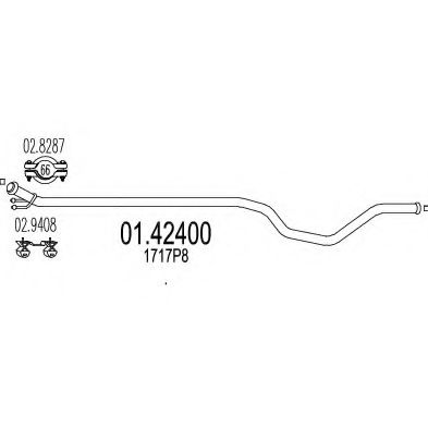Приемная труба глушителя MTS 01.42400