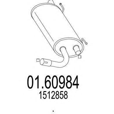 Глушитель выхлопных газов конечный MTS 01.60984