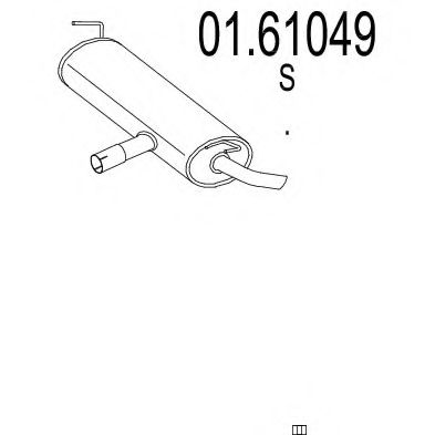 Глушитель выхлопных газов конечный MTS 01.61049