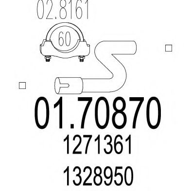 Приемная труба глушителя MTS 01.70870