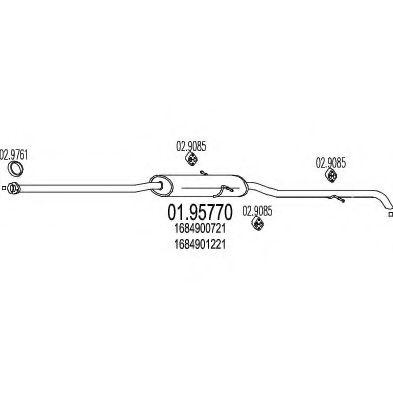 Глушитель выхлопных газов конечный MTS 01.95770