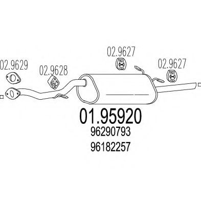 Глушитель выхлопных газов конечный MTS 01.95920