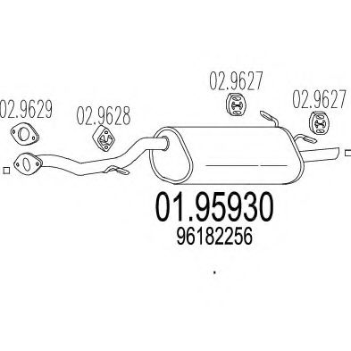Глушитель выхлопных газов конечный MTS 01.95930
