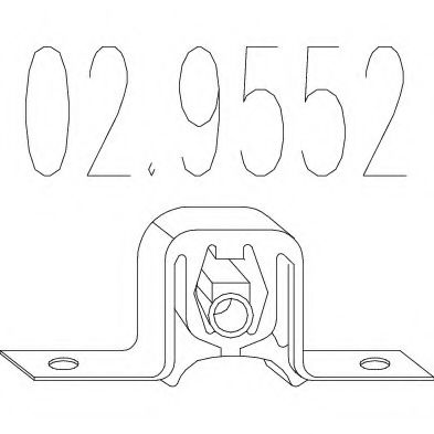 Крепление глушителя MTS 02.9552