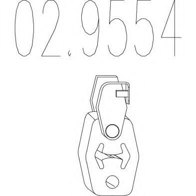 Крепление глушителя MTS 02.9554