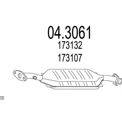 Катализатор CITROEN/PEUGEOT 173107