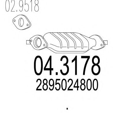 Катализатор Hyundai/Kia 2895024800