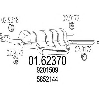 Глушитель выхлопных газов конечный MTS 01.62370