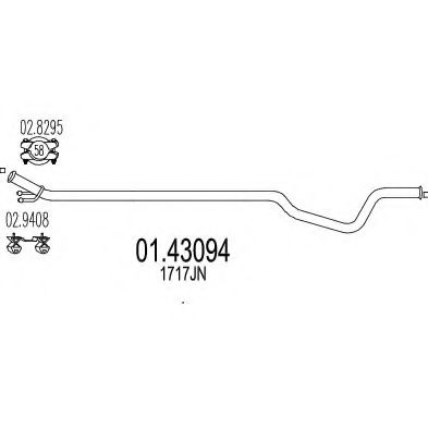 Приемная труба глушителя MTS 01.43094