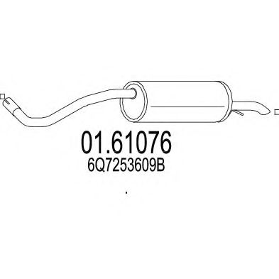Глушитель выхлопных газов конечный MTS 01.61076