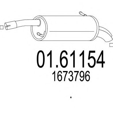 Глушитель выхлопных газов конечный MTS 01.61154
