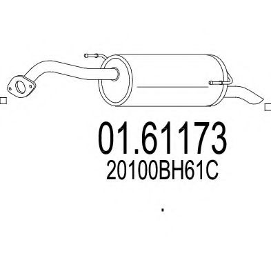 Глушитель выхлопных газов конечный MTS 01.61173
