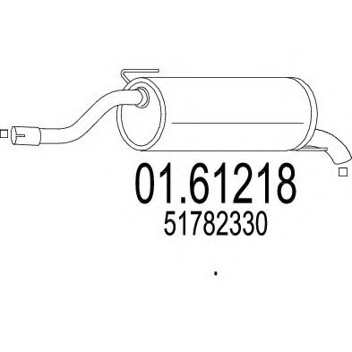 Глушитель выхлопных газов конечный MTS 01.61218
