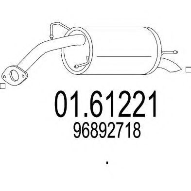 Глушитель выхлопных газов конечный MTS 01.61221
