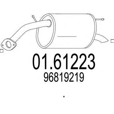 Глушитель выхлопных газов конечный MTS 01.61223