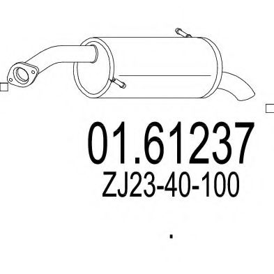 Глушитель выхлопных газов конечный MTS 01.61237