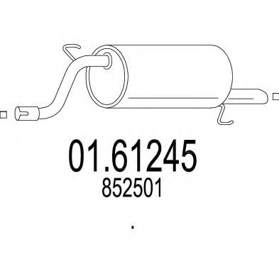 Глушитель выхлопных газов конечный MTS 01.61245