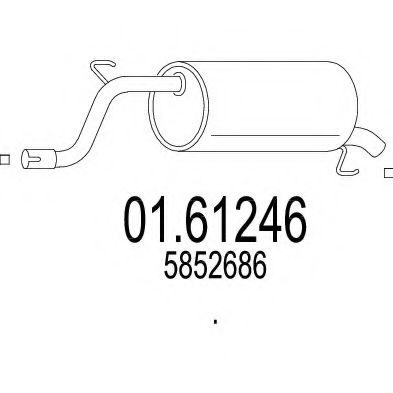 Глушитель выхлопных газов конечный MTS 01.61246
