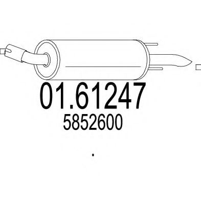 Глушитель выхлопных газов конечный MTS 01.61247