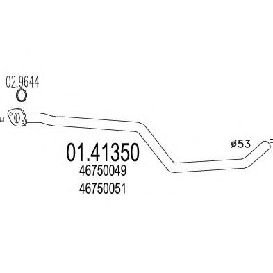 Приемная труба глушителя MTS 01.41350