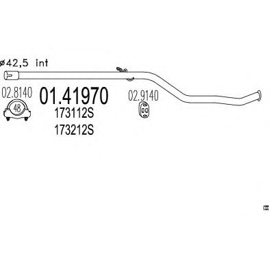 Приемная труба глушителя MTS 01.41970