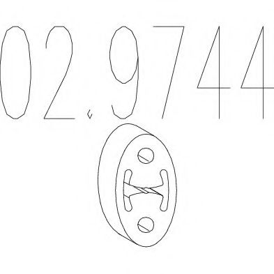 Крепление глушителя MTS 02.9744