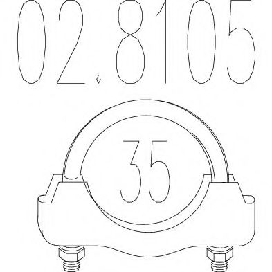 Хомут соединительный MTS 02.8105