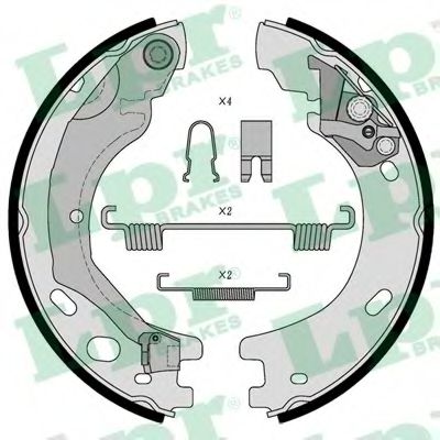 Тормозные колодки барабанные LPR 01030