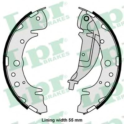 Тормозные колодки барабанные LPR 01061