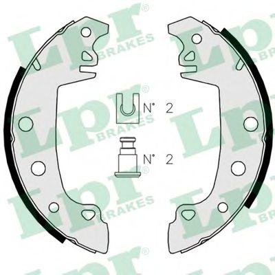 Тормозные колодки барабанные LPR 02850