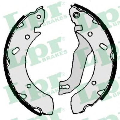Тормозные колодки барабанные LPR 06990