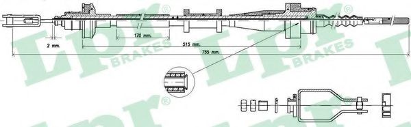 Трос сцепления LPR C0112C