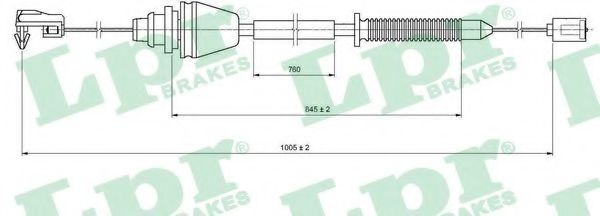 Тросик газа LPR C0148A