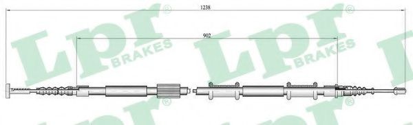Трос ручного тормоза LPR C0340B
